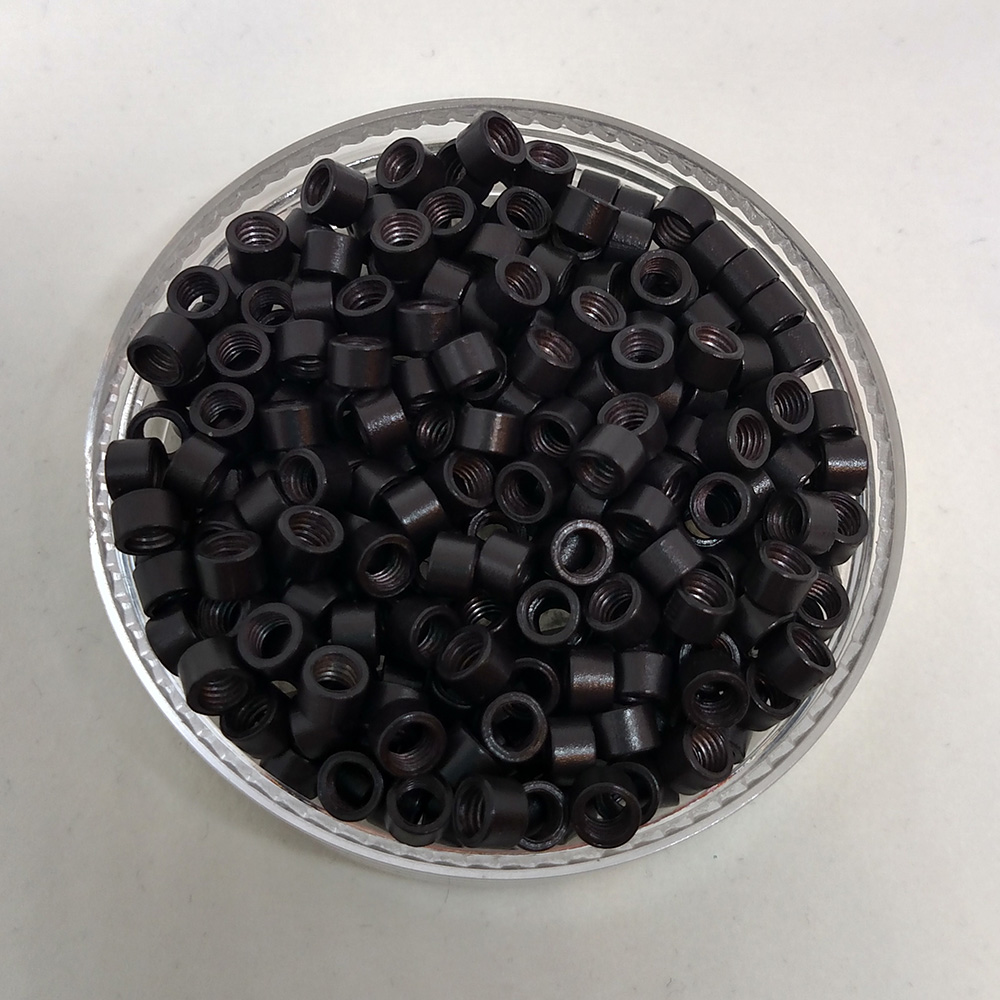 Micro Beads Grooved - #1 Black - 4.00mm 250 pcs