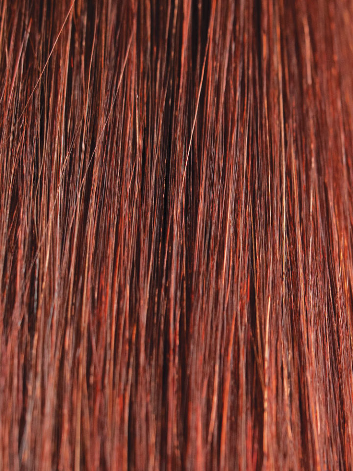 I Tip Hair Extension Natural Straight Dark Auburn Red